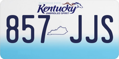 KY license plate 857JJS