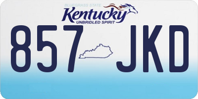 KY license plate 857JKD