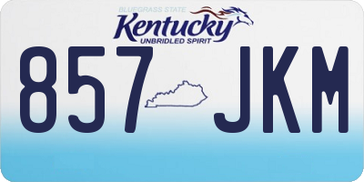 KY license plate 857JKM