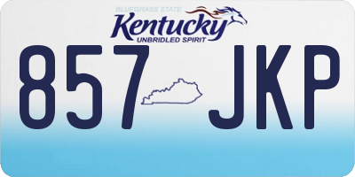 KY license plate 857JKP