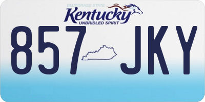 KY license plate 857JKY
