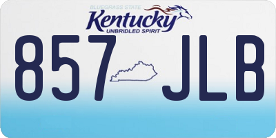 KY license plate 857JLB