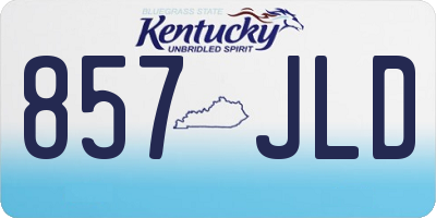 KY license plate 857JLD