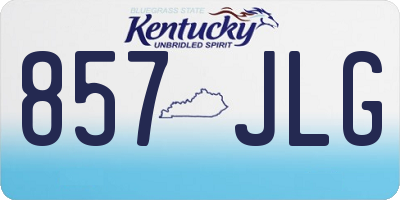 KY license plate 857JLG