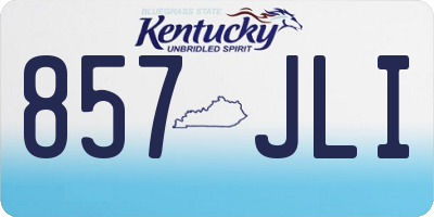 KY license plate 857JLI
