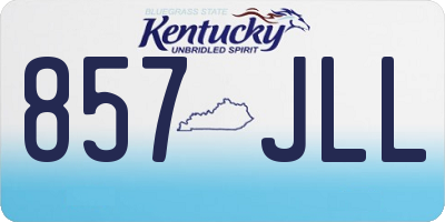 KY license plate 857JLL