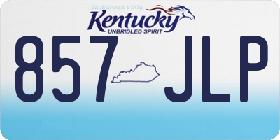 KY license plate 857JLP