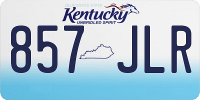 KY license plate 857JLR