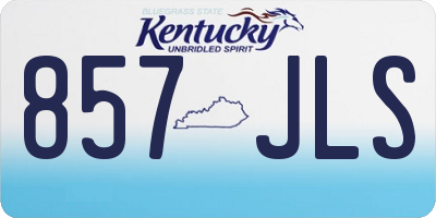 KY license plate 857JLS