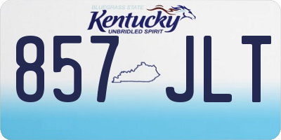 KY license plate 857JLT
