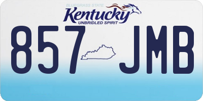 KY license plate 857JMB