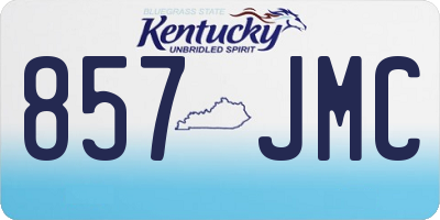 KY license plate 857JMC