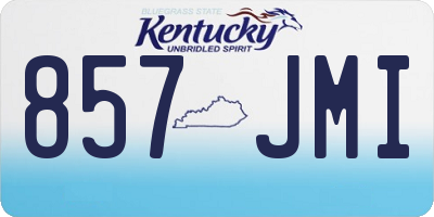 KY license plate 857JMI