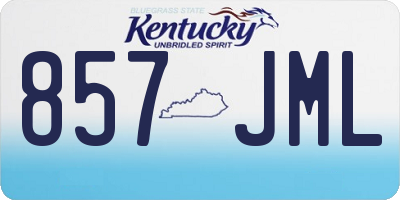 KY license plate 857JML