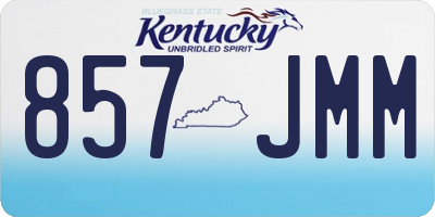 KY license plate 857JMM