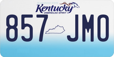 KY license plate 857JMO