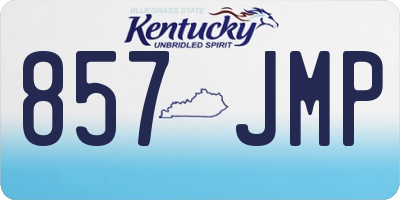 KY license plate 857JMP