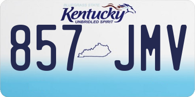 KY license plate 857JMV
