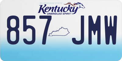 KY license plate 857JMW