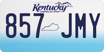 KY license plate 857JMY