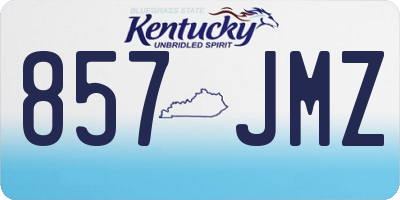KY license plate 857JMZ