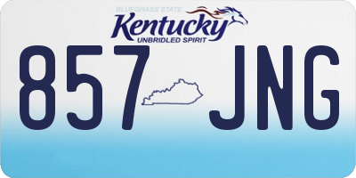 KY license plate 857JNG