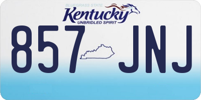 KY license plate 857JNJ