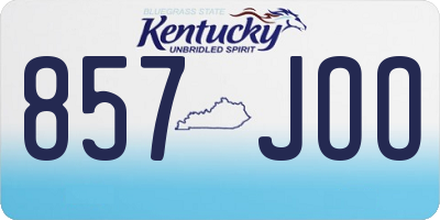 KY license plate 857JOO