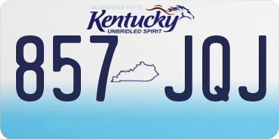 KY license plate 857JQJ