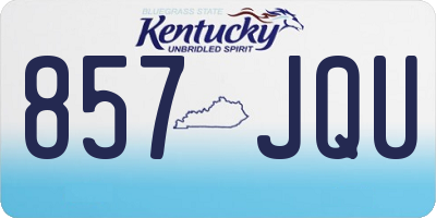 KY license plate 857JQU