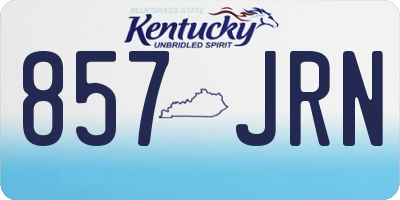 KY license plate 857JRN