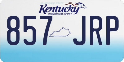 KY license plate 857JRP