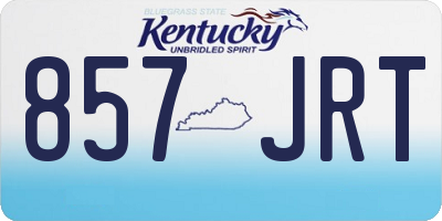 KY license plate 857JRT