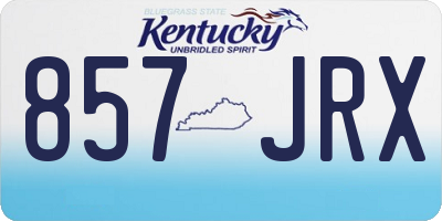 KY license plate 857JRX