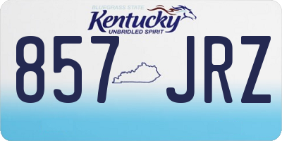 KY license plate 857JRZ