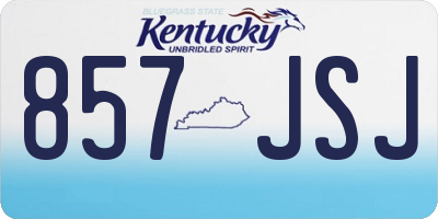 KY license plate 857JSJ