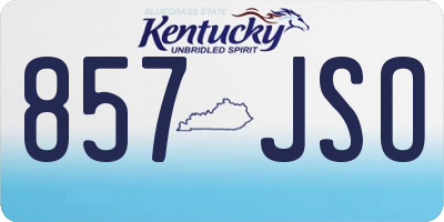 KY license plate 857JSO