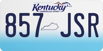 KY license plate 857JSR
