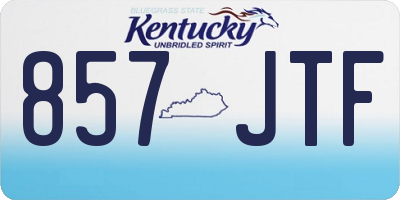 KY license plate 857JTF