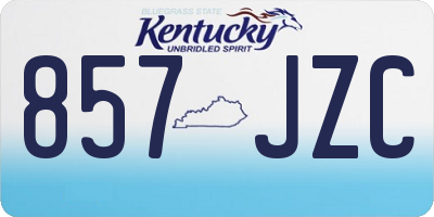 KY license plate 857JZC