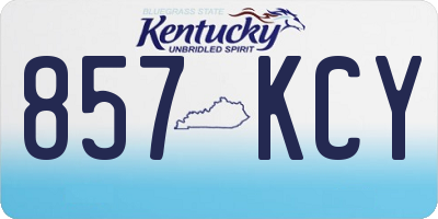KY license plate 857KCY