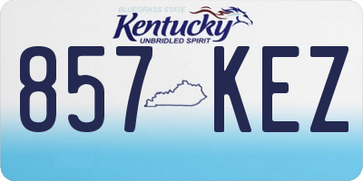 KY license plate 857KEZ