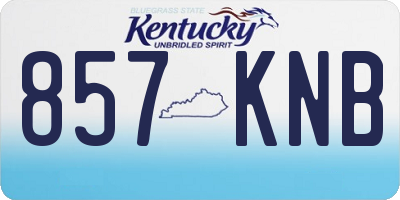 KY license plate 857KNB