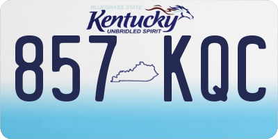 KY license plate 857KQC
