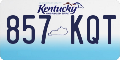 KY license plate 857KQT