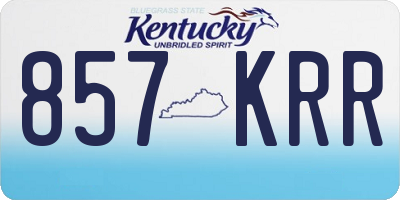 KY license plate 857KRR