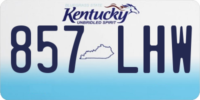 KY license plate 857LHW