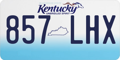 KY license plate 857LHX