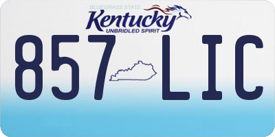 KY license plate 857LIC