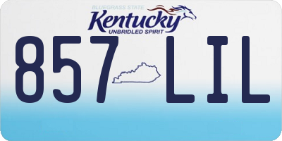 KY license plate 857LIL